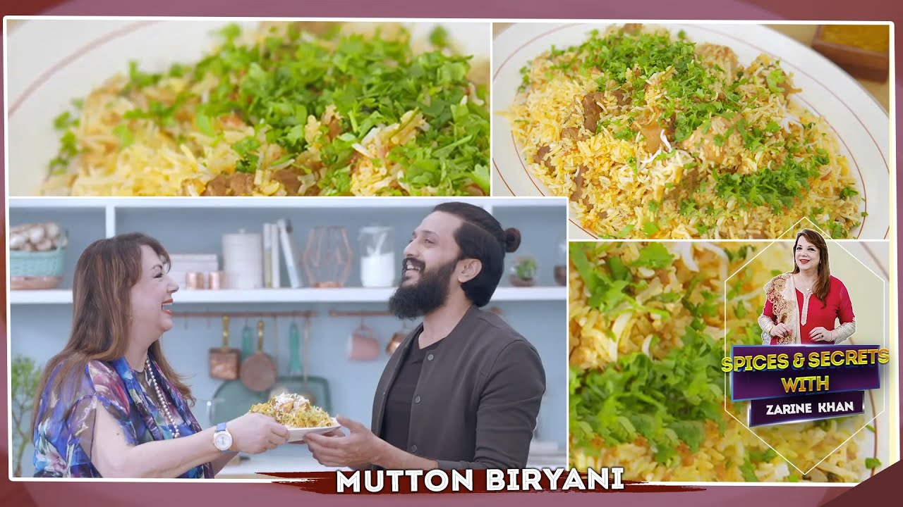 Mutton Biryani Recipe By Chef Zarine Khan With Handsome Celebrity Riteish Deshmukh | Love Food