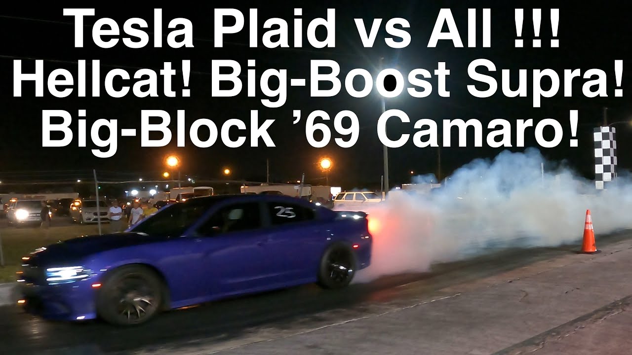 Plaid vs 468ci Camaro! TWO Rematches! Big-Boost 9-sec Supra! Hellcat Charger! 5 New Flat-Out Races!