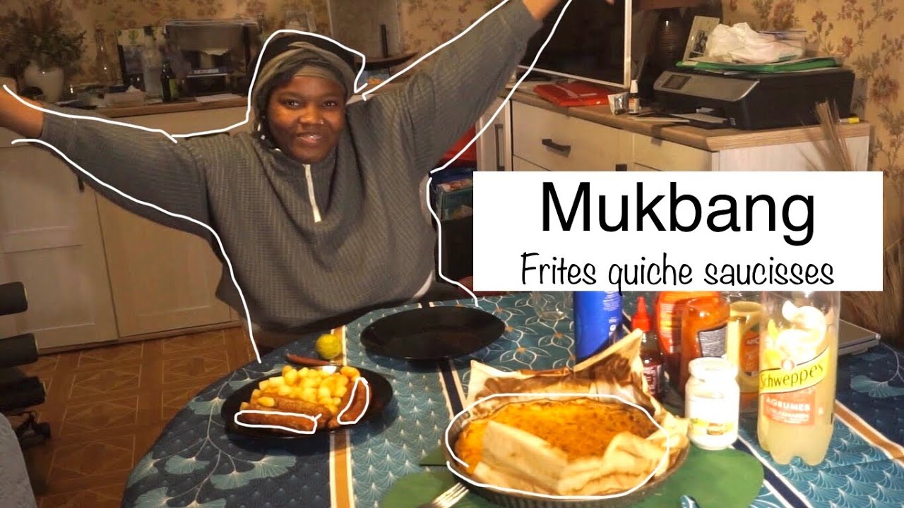 Mukbang Frites quiche saucisses végétalien | Update