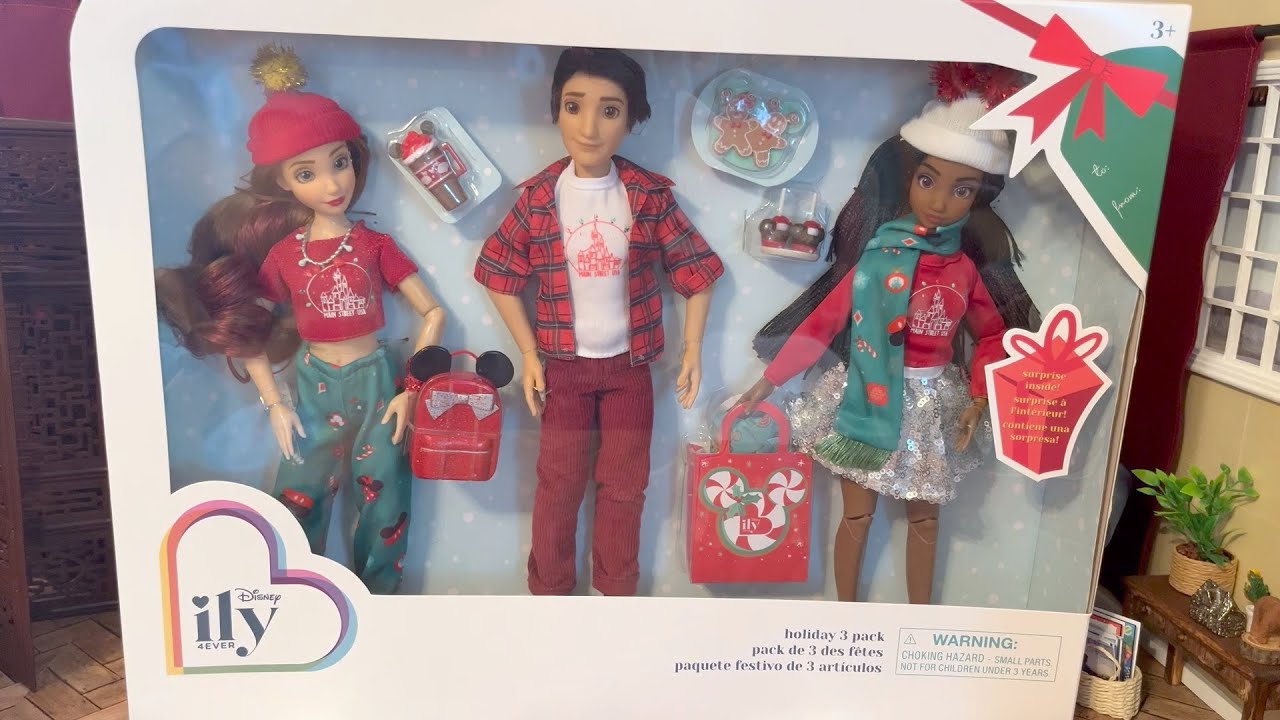 Let's Unbox the New Christmas Disney ILY 4Ever Holiday Dolls 🎄