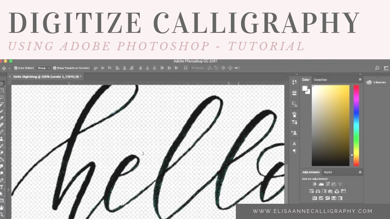 How to Digitize Calligraphy and Hand Lettering in Photoshop || Tutorial & DIY