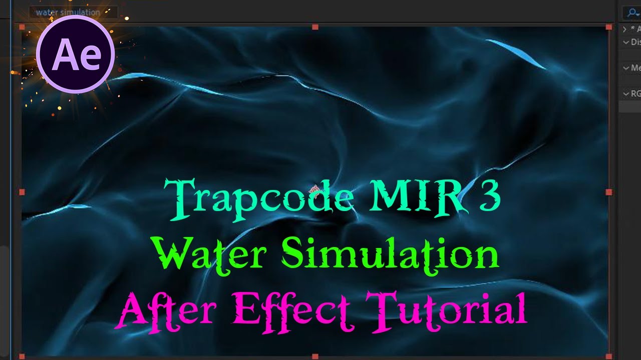 water simulation in after effect | trapcode MIR 3 tutorial