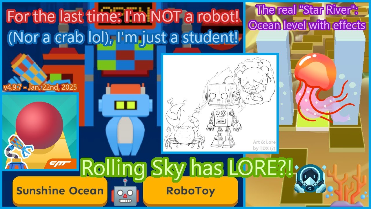 📜 RS' Lore??? Robotic And Oceanic Adventures On This Update | Rolling Sky v4.9.7 (01/22/2025) 🪼