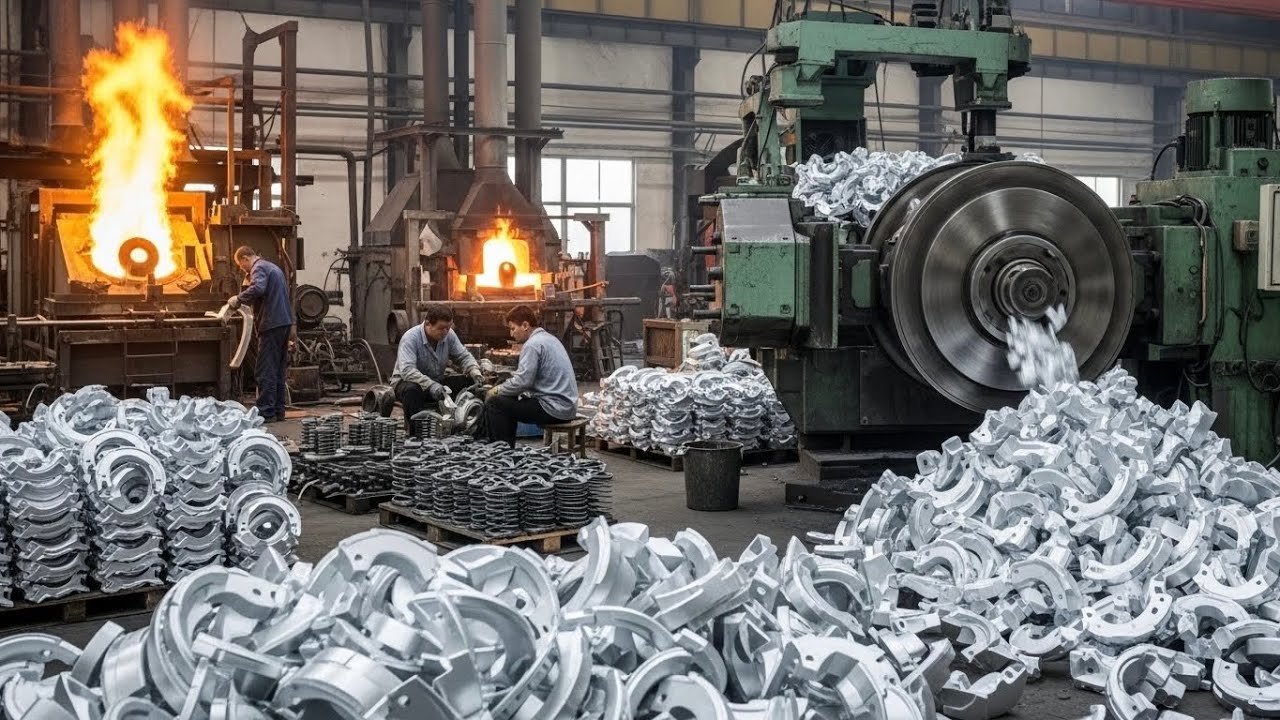 How Brake Drum Shoe are made from Aluminium scraps | Recycling Factory Process