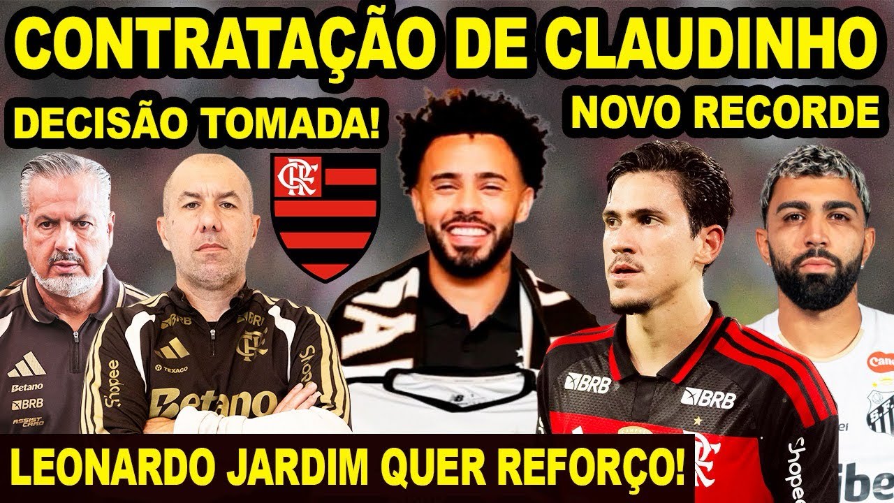 CLAUDINHO NA MESA! LEONARDO JARDIM AUTORIZA E FLAMENGO PODE DAR BOTE! SORTEIO DA LIBERTADORES! E+
