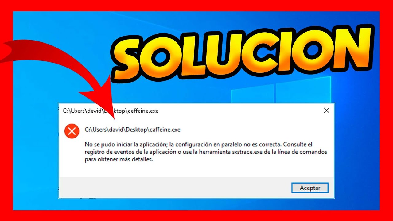 ✅NO SE PUDO INICIAR LA APLICACION LA CONFIGURACION EN PARALELO NO ES CORRECTA