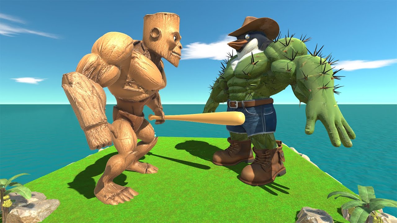 Brainrot Animals Tung Tung Tung Sahur VS Brainrot Leru Leru in Animal Revolt Battle Simulator