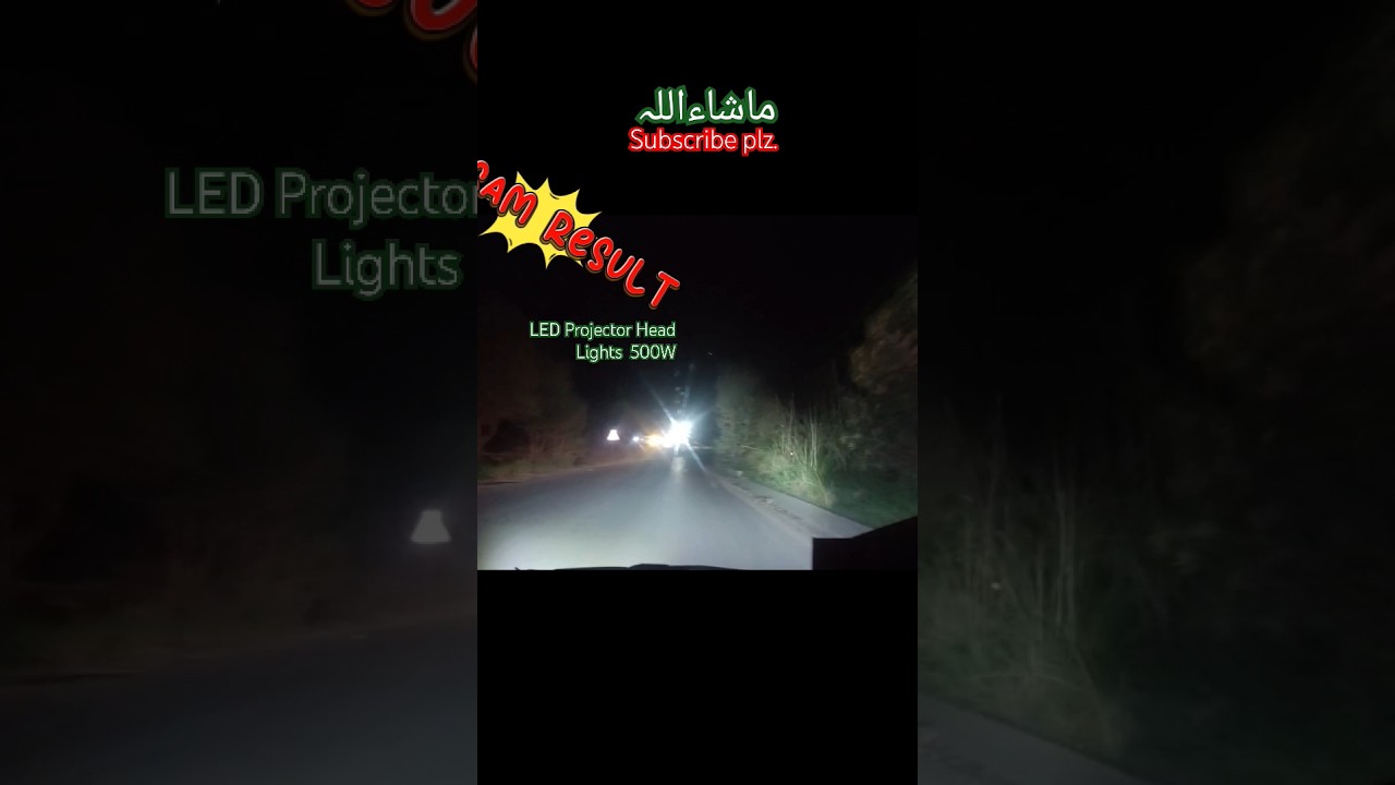Ohsam Result LED Projector Head Lights 500Wt | @AlwaysBoss.1M #youtubeshorts #shorts #cars