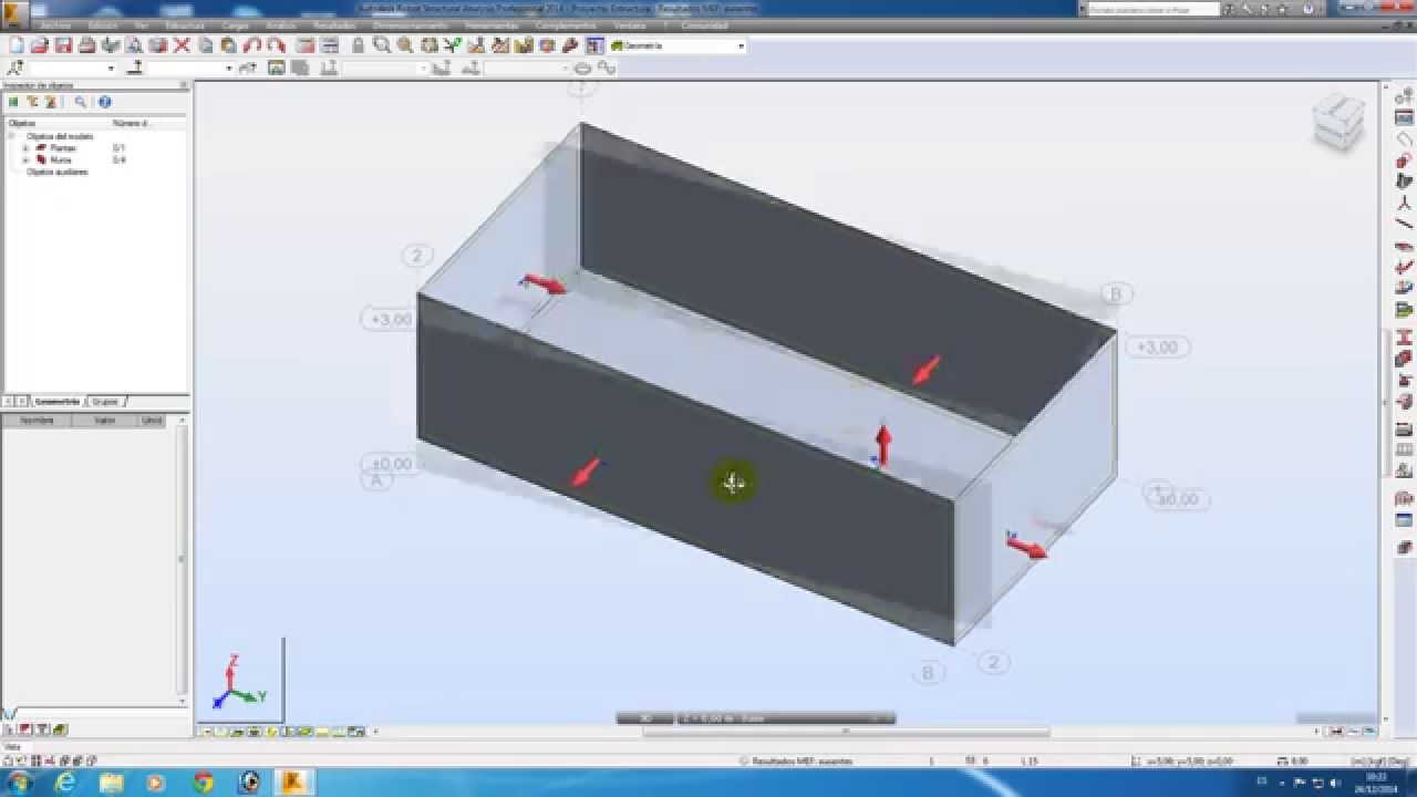 ROBOT STRUCTURAL 2014 CASTELLANO - TUTORIAL 9.- CALCULO TANQUE DE AGUA