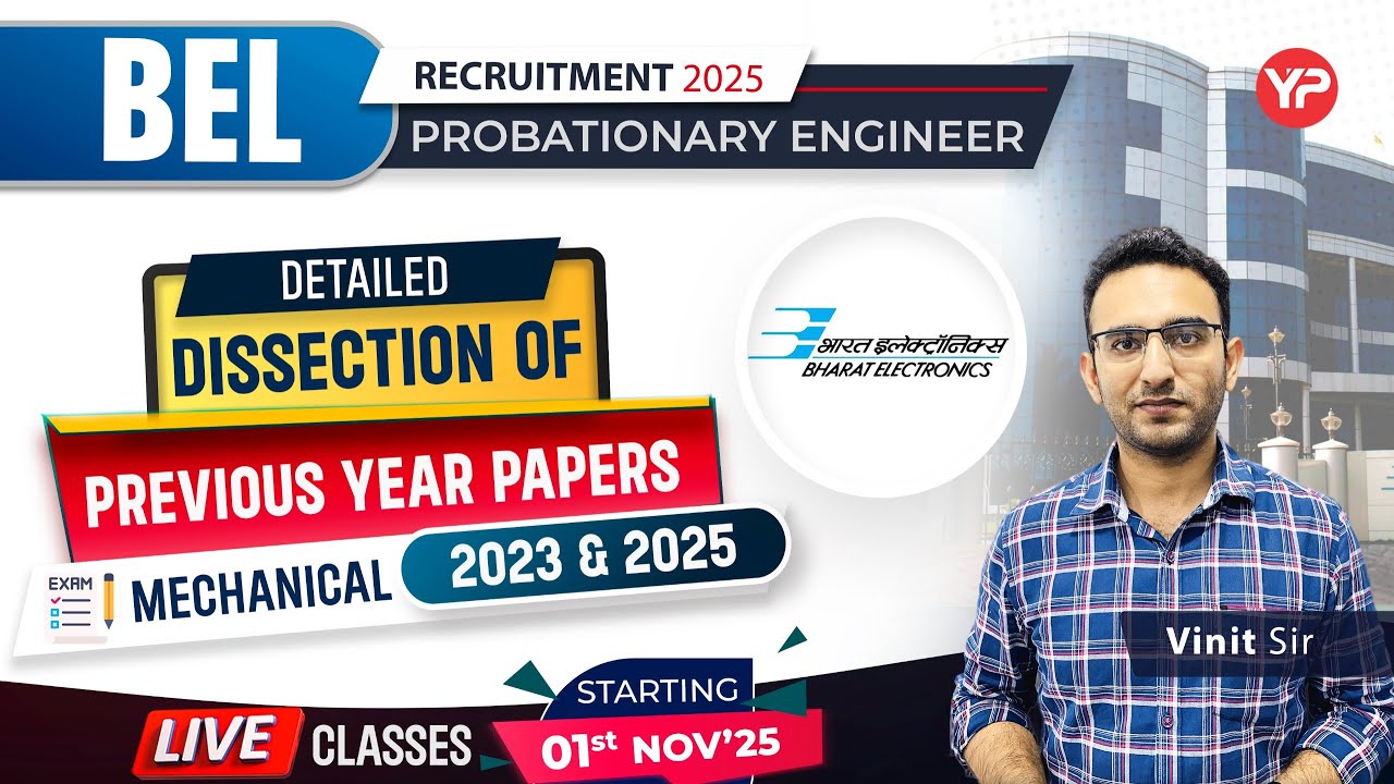 Detailed Dissection/Analysis of BEL PE Mechanical Previous year papers (2023,2025)