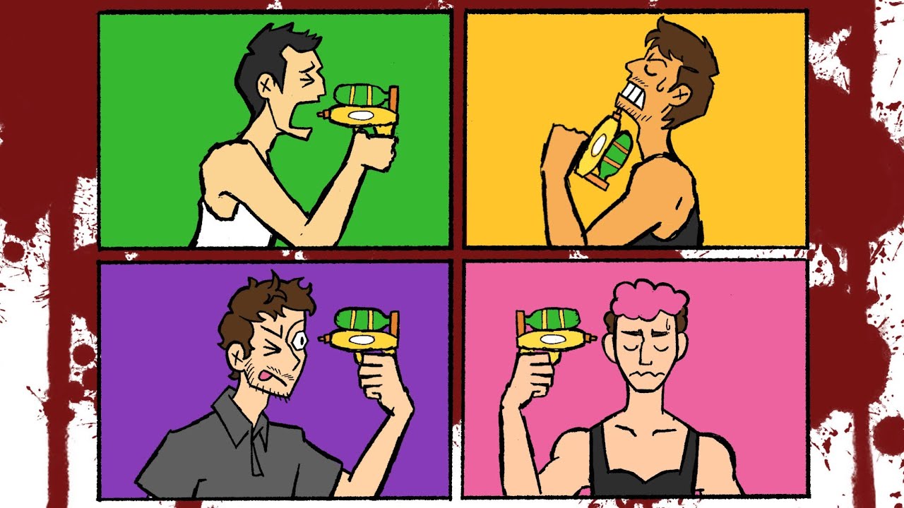 Four idiots play Liar's Bar (Animation)@partycrashers4