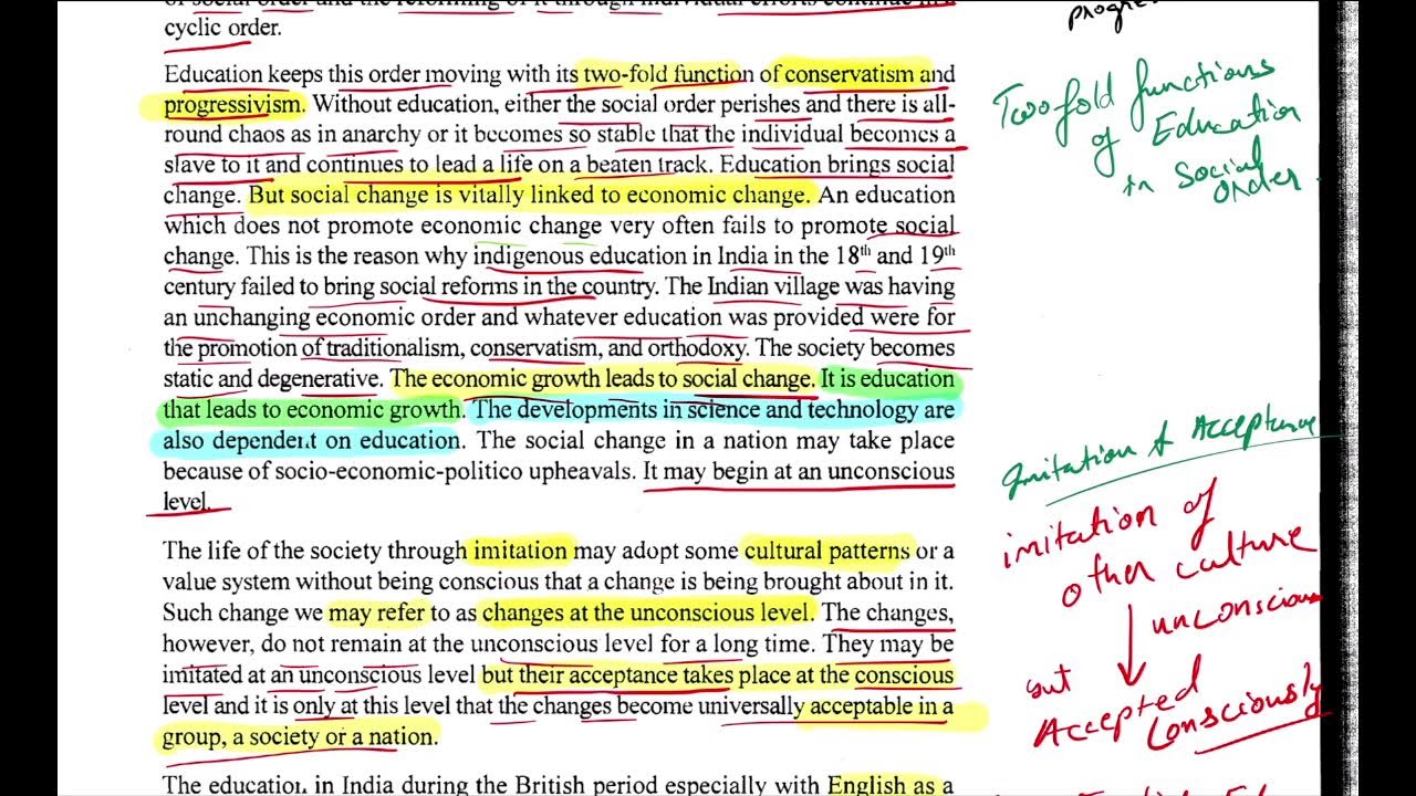 MES011 Exam Important Unit-1: Education as an operational aspect of Society