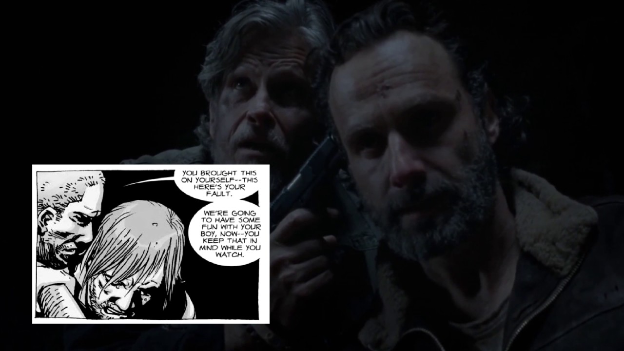 The Walking Dead Claimers Scene (Comic Comparison)