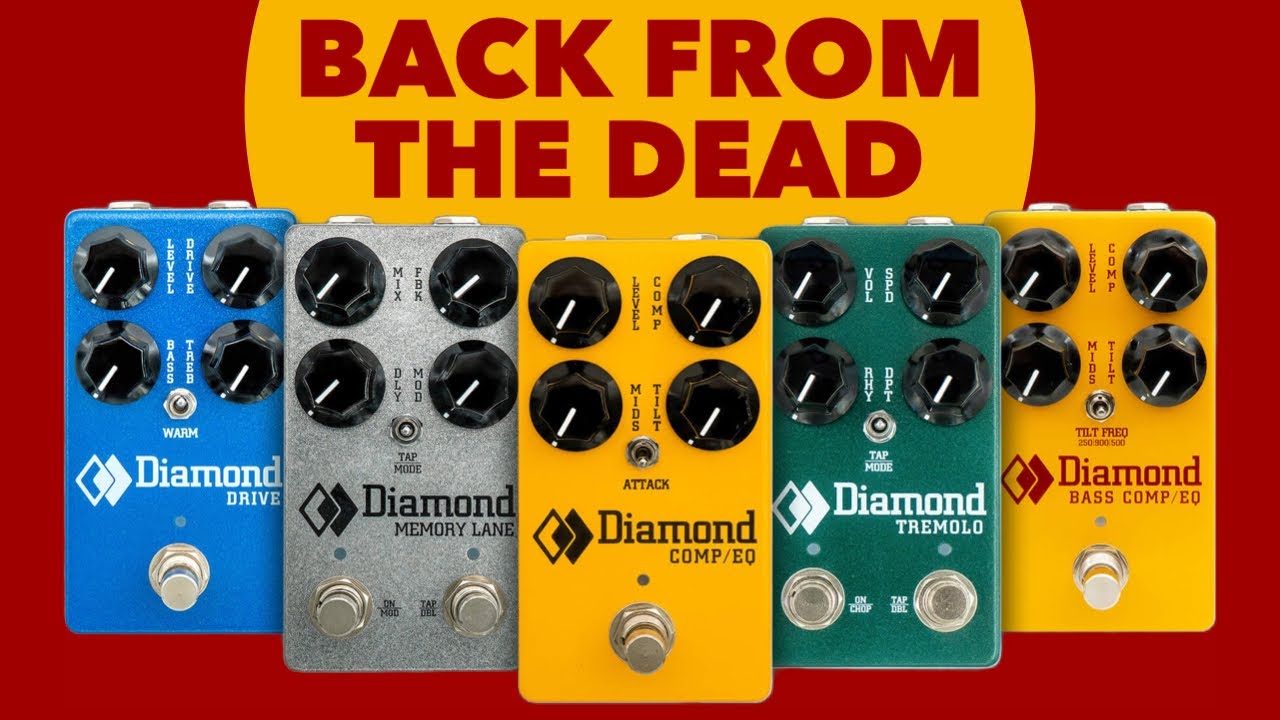 Diamond Delay, Tremolo, Compressor, Drive и Bass Compressor Boost