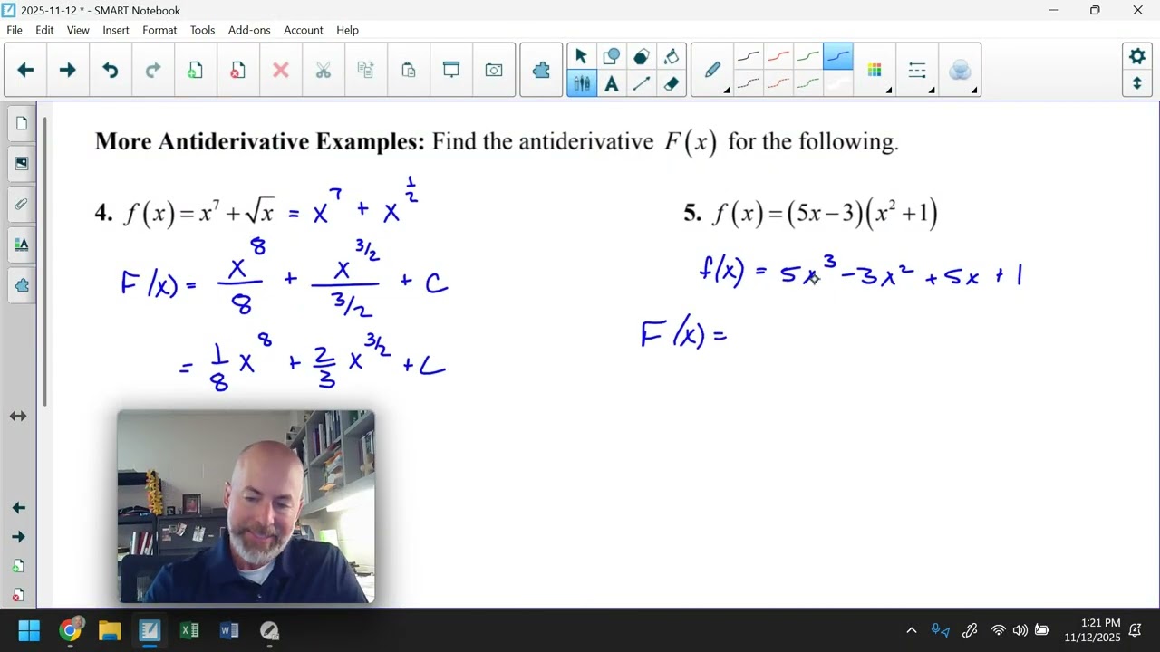 6.8 - Polynomial & Recognition Antiderivatives
