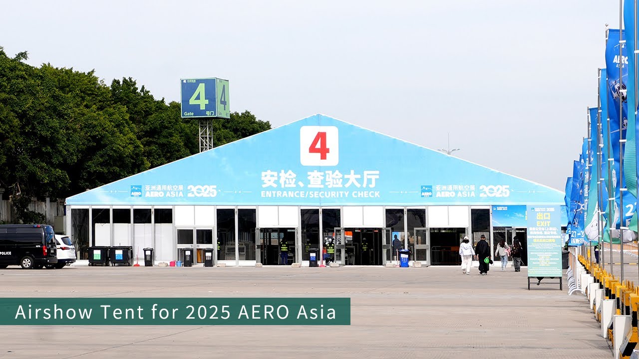 Airshow Exhibition Tent for the 2025 AERO Asia, Aerospace Trade Show Structure, Large Event Marquee
