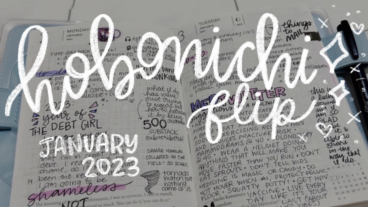 hobonichi flip - january 2023 | a6, weeks, cousin | clairefromonline