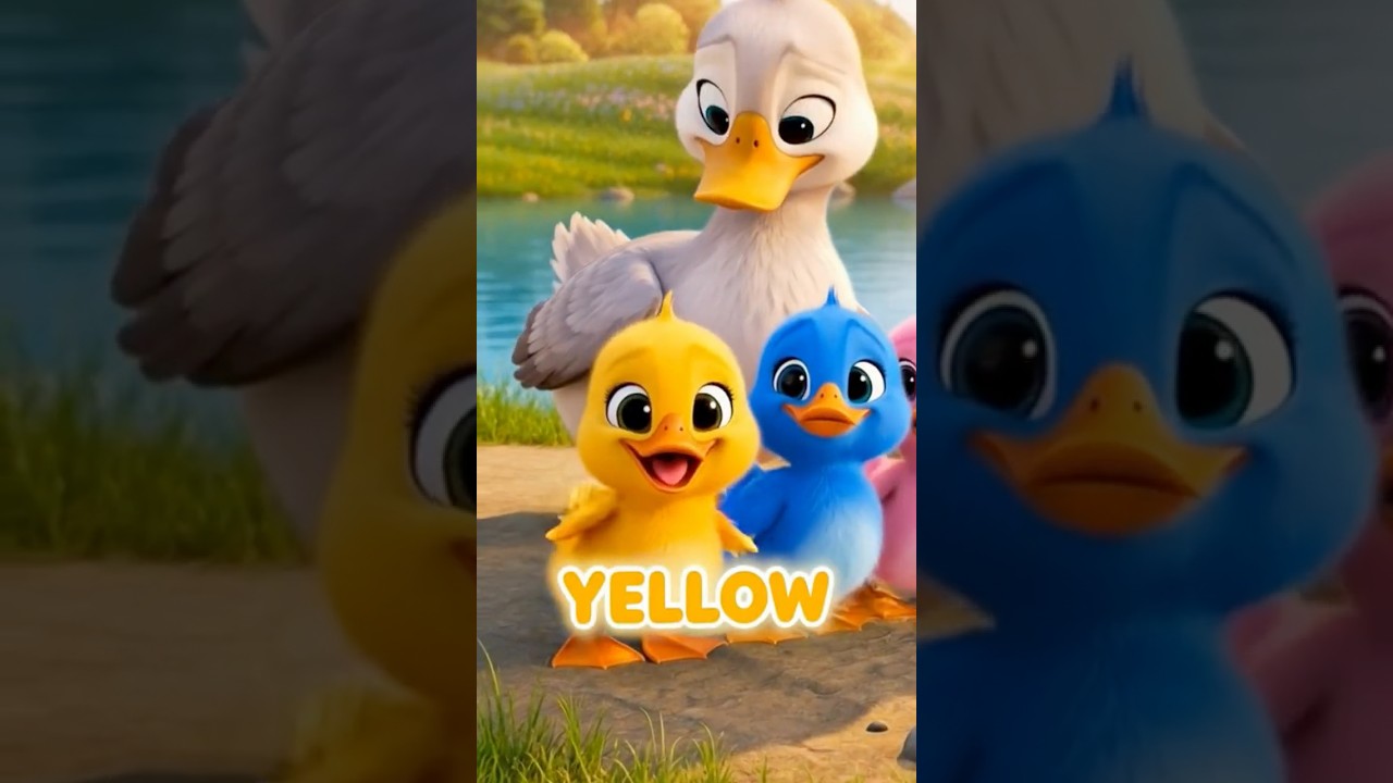 Five Little Ducks | Learn Colors & Numbers | 