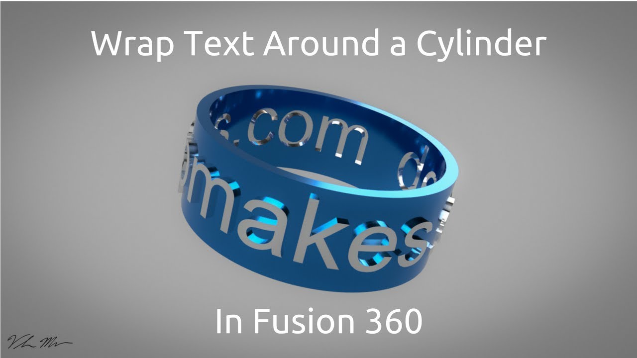 Обтекание текстом цилиндра в Fusion 360