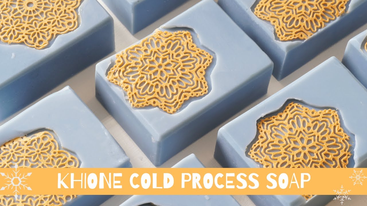 ⚜️Making Khione Cold Process #Soap With Silicone Impression Cutouts | #ASMR⚜️