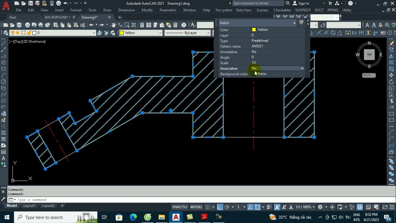 Thực hành vẽ AutoCAD 2D từ cơ bản đến nâng cao | Bài tập 54