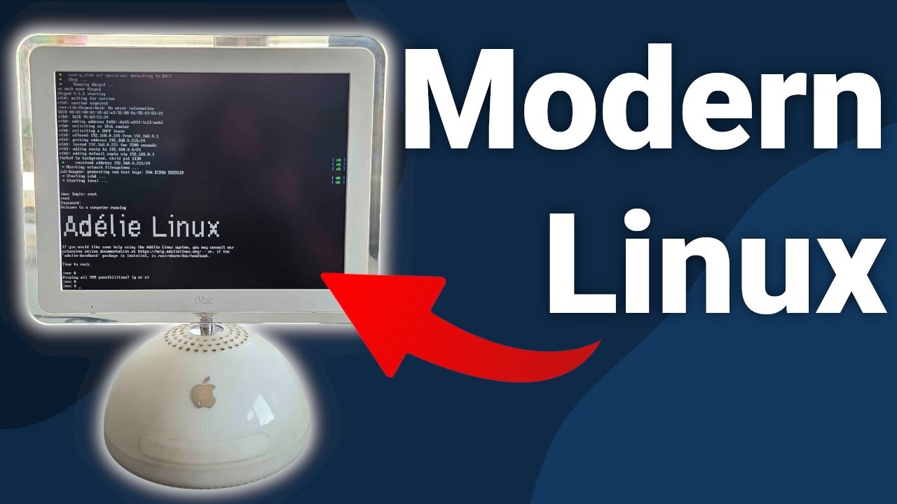 Установка Adélie Linux на iMac G4 (800 МГц) | Полное руководство по работе с командной строкой (б...
