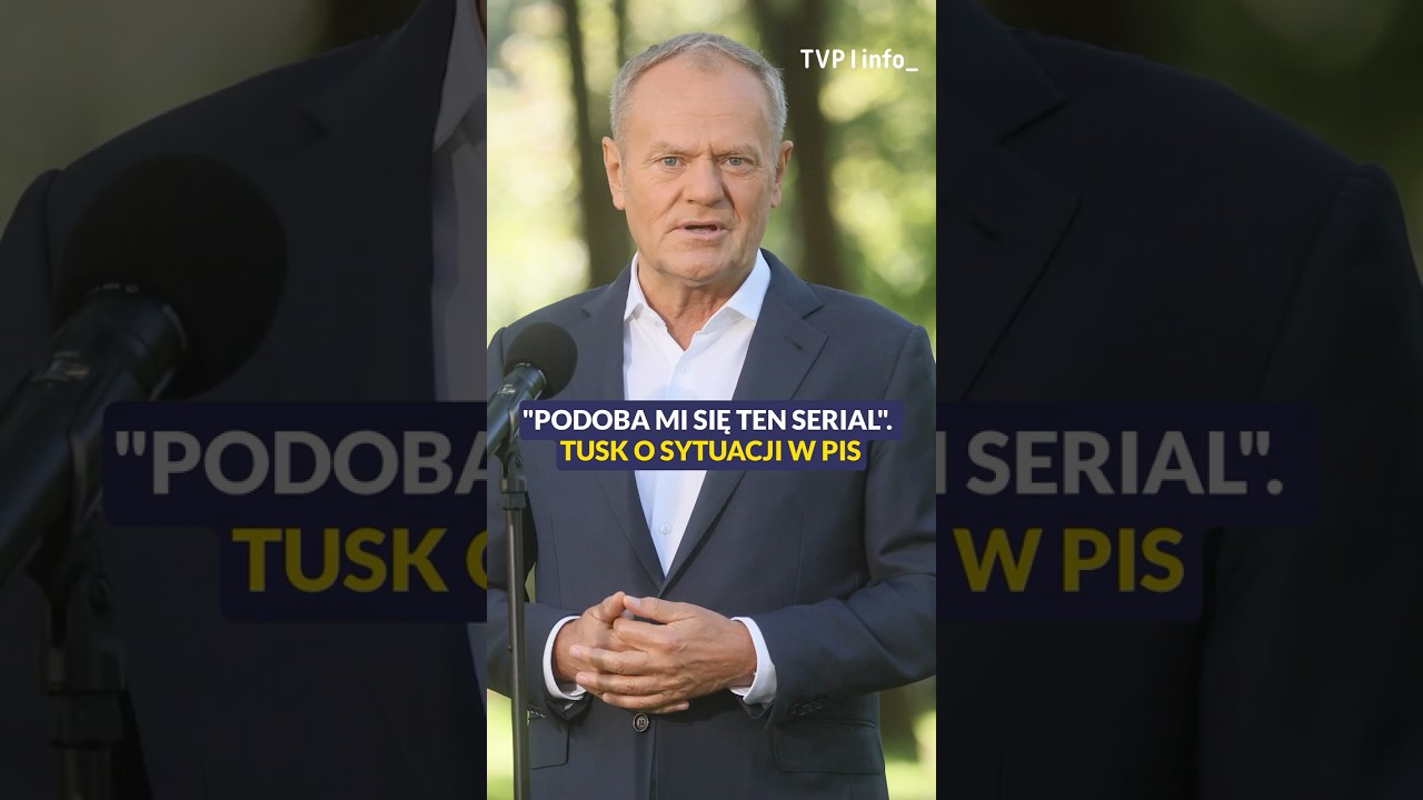 Tusk o sytuacji w PiS: podoba mi się ten serial #polityka #polska #shorts