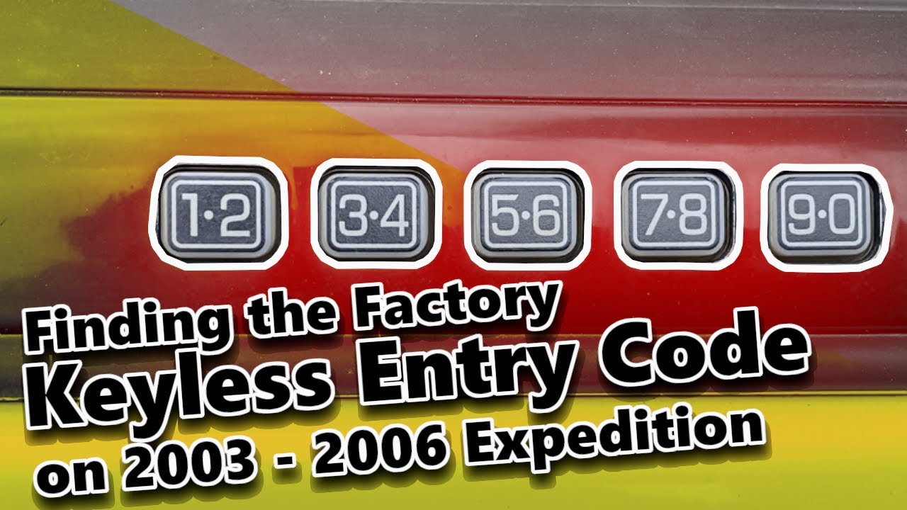 Где найти заводской код бесключевого доступа на Expedition 2003–2006 годов