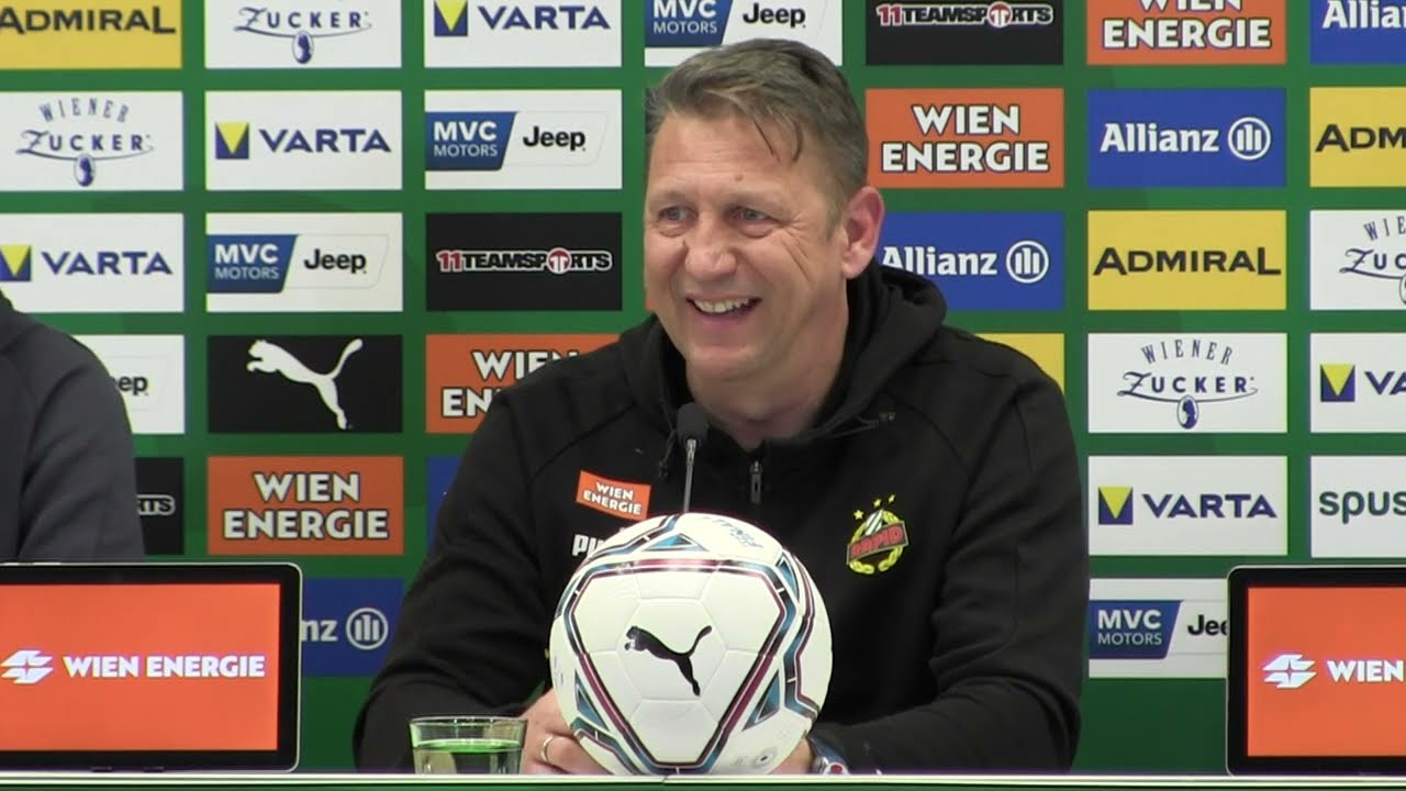 Trainer Zoran Barišić und Oliver Strunz  (Rapid Wien) - die Stimmen nach dem Sieg gegen SCR Altach