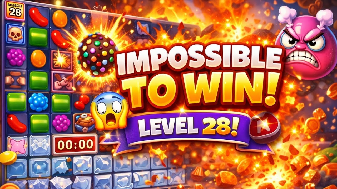 Candy Crush Level 28 – Impossible to Win! 😱 Can I Beat This Level?