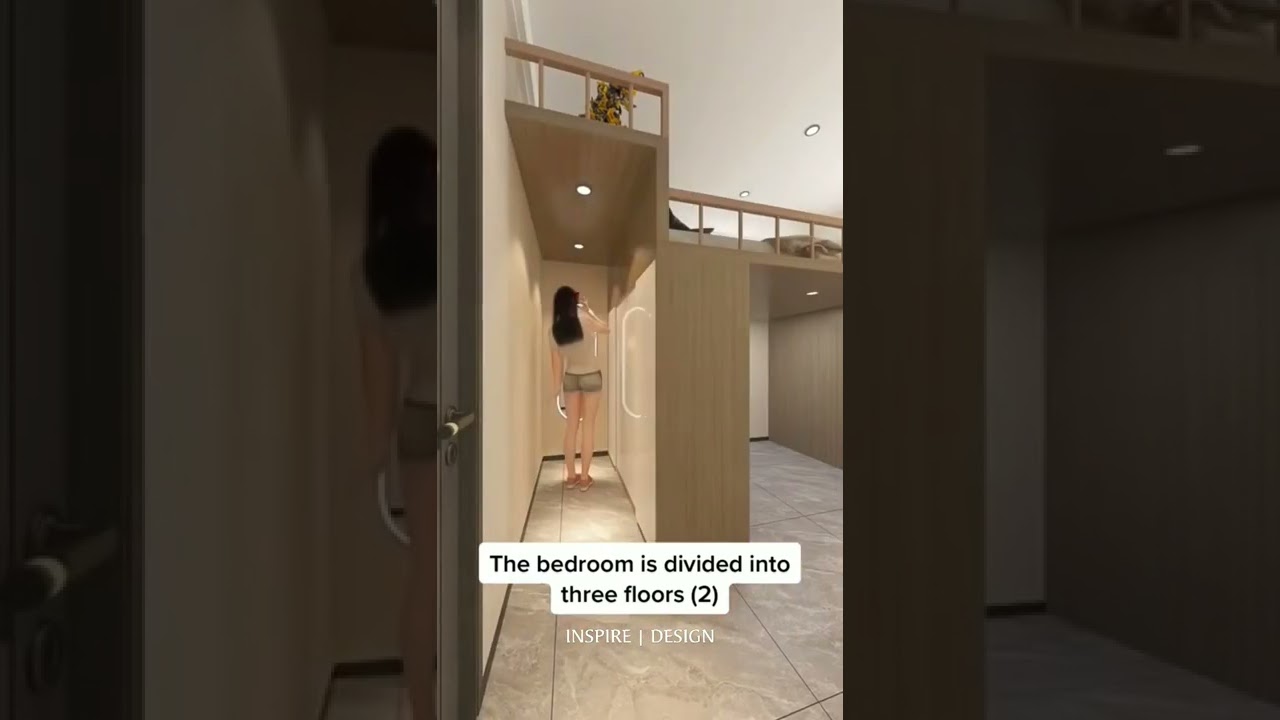 Small Room Divided to 3 floors. #shorts #ideas #creative #room #bedroom