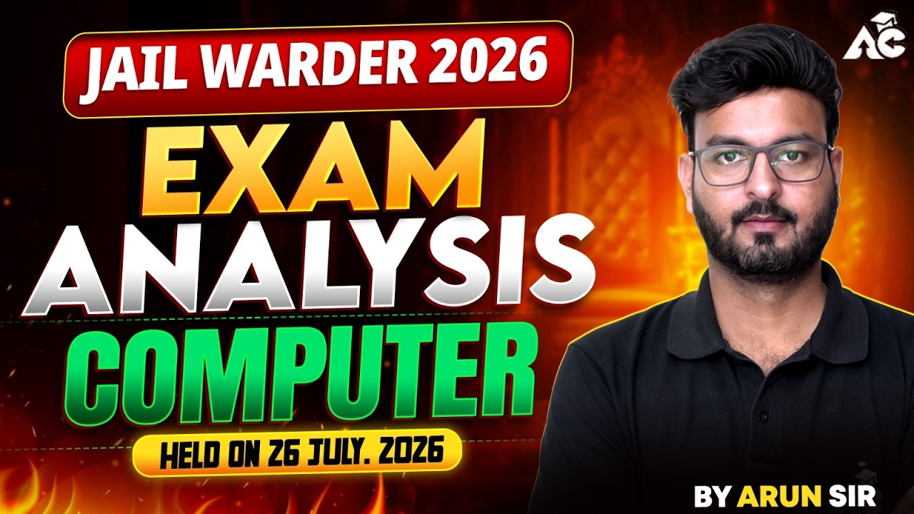 PSSSB Jail Warder 2026 Computer Exam Analysis |Memory Based Questions|26 July Paper Review| Arun Sir