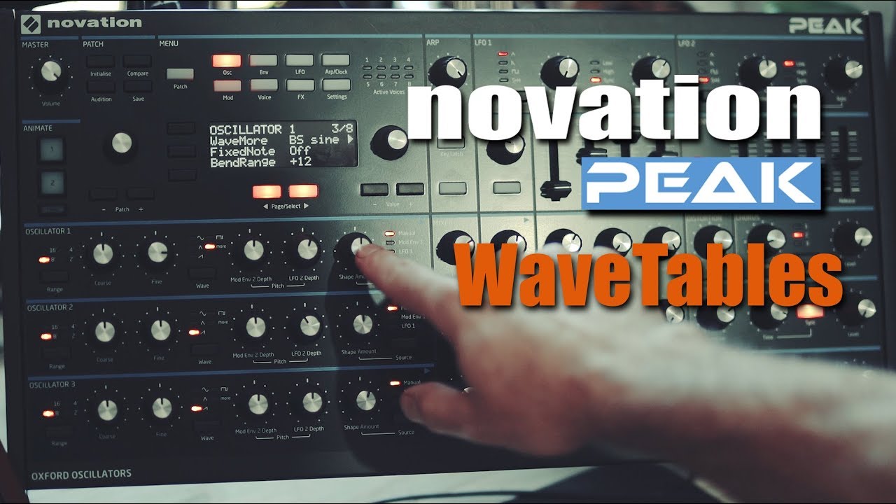 Novation Peak Wavetables