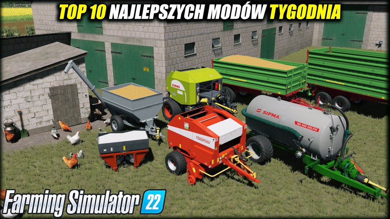 10 NAJLEPSZYCH POLSKICH MODÓW ⭐ FS 22 #60 *WSK 175, Sipma Z279, Piękna Obora, Polski Kurnik*