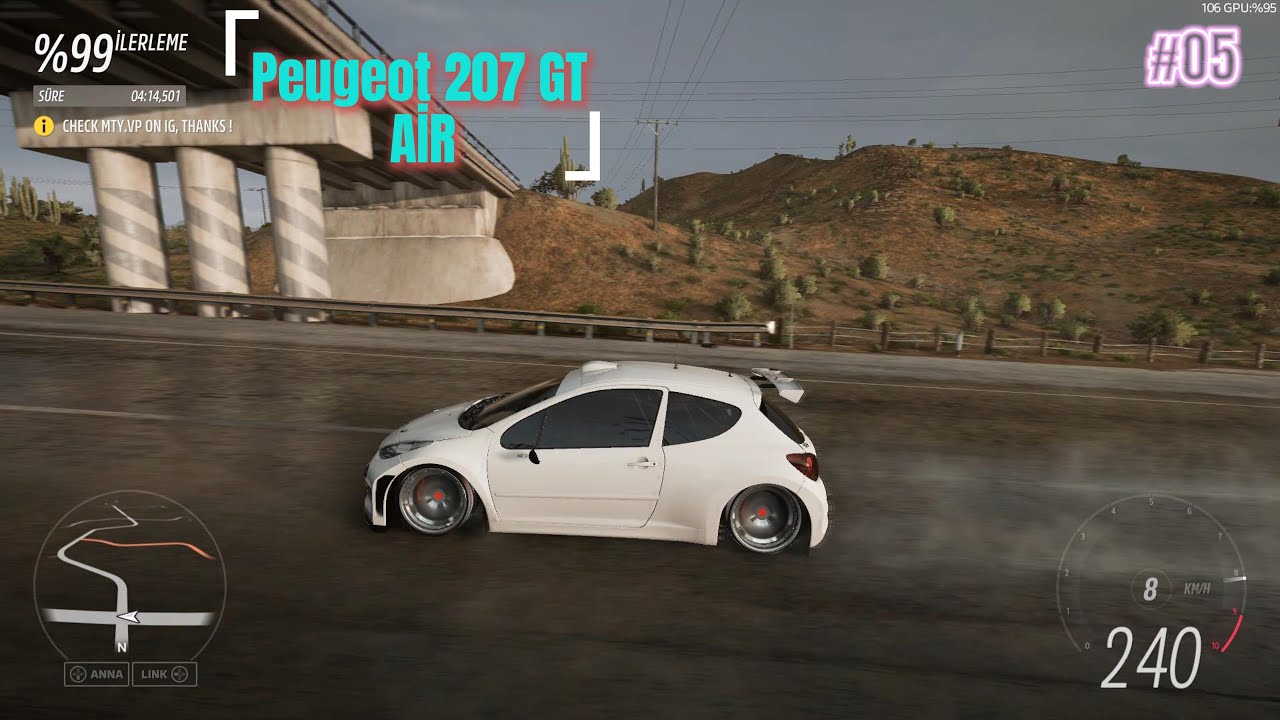 Forza Horizon 5 | Peugeot 207 GT | AİR | GAZLAMA | Kibariye - Nerdesin