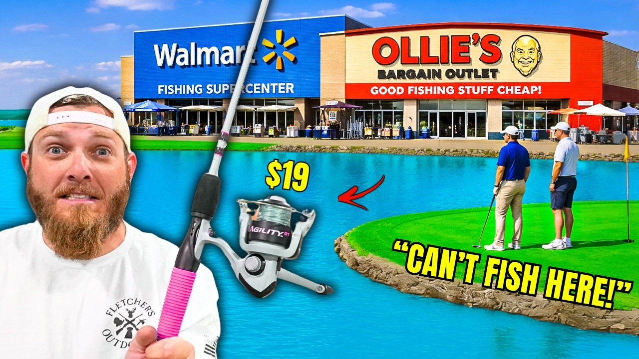 Walmart vs Ollie’s Fishing Challenge (Golfers Didn’t Like This)