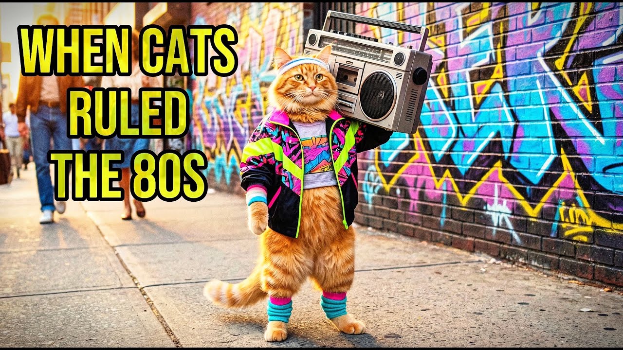 80s Life Reimagined with Cats 🐱📼 | Retro AI Cat Story