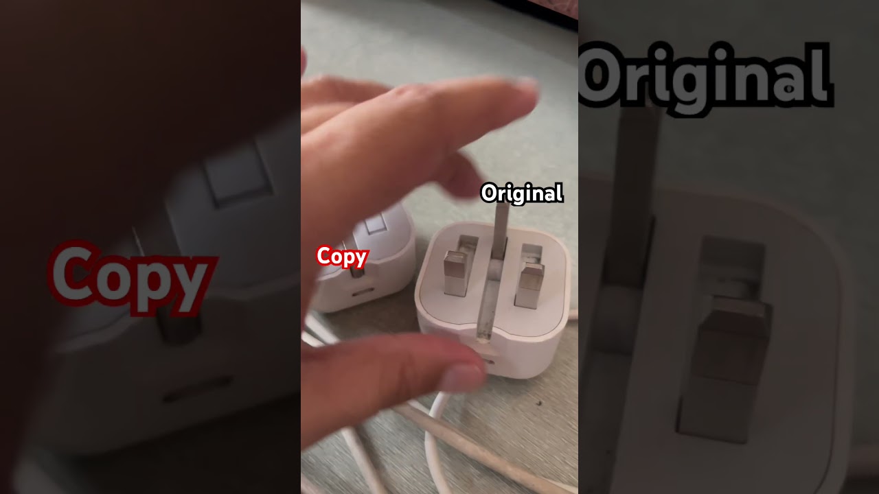 Original vs Fake Apple IPhone Charger |.    Apple 20W USB-C Power Adapter original vs Fake ⭐️