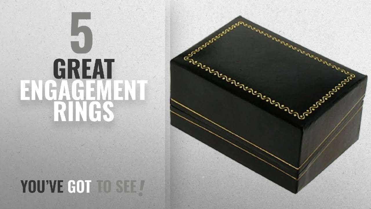 10 Best Box Engagement Rings [2018]: Classic Cartier Design Black Engagement Set Double Ring Gift