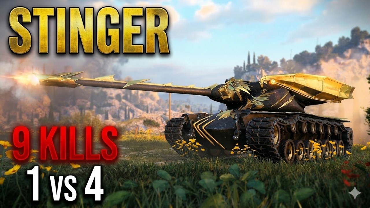 Stinger I 60 HP İle 1 vs 4 Mutlaka İzlemelisin 7800 Damage 9 Kills #wot #worldoftanks #танкблиц