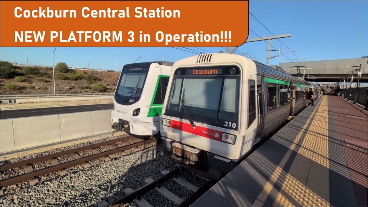 Cockburn Central Station NEW PLATFORM 3 in Operation!!!