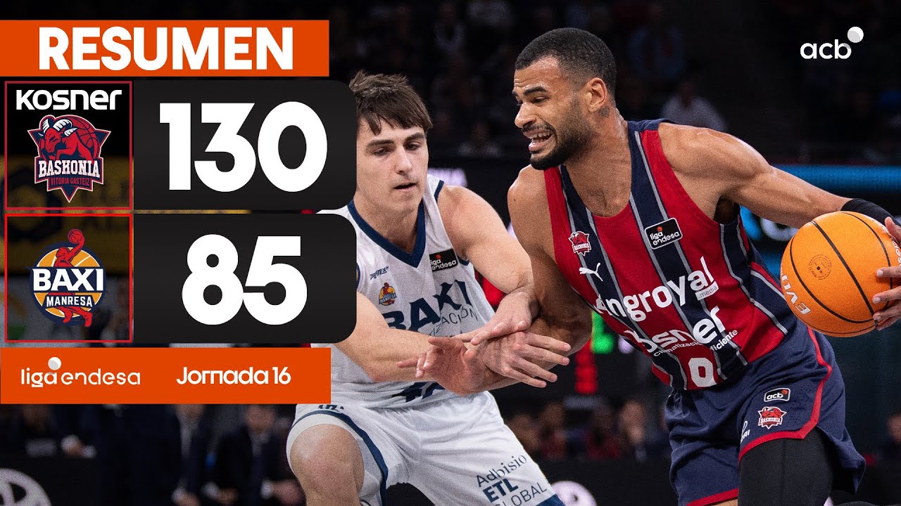 Kosner Baskonia - BAXI Manresa (130-85) RESUMEN |  Liga Endesa 2025-26