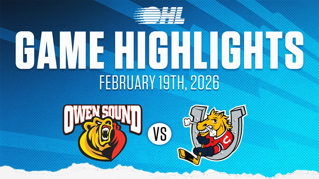 OHL Highlights: Owen Sound Attack @ Barrie Colts Feb. 19, 2026