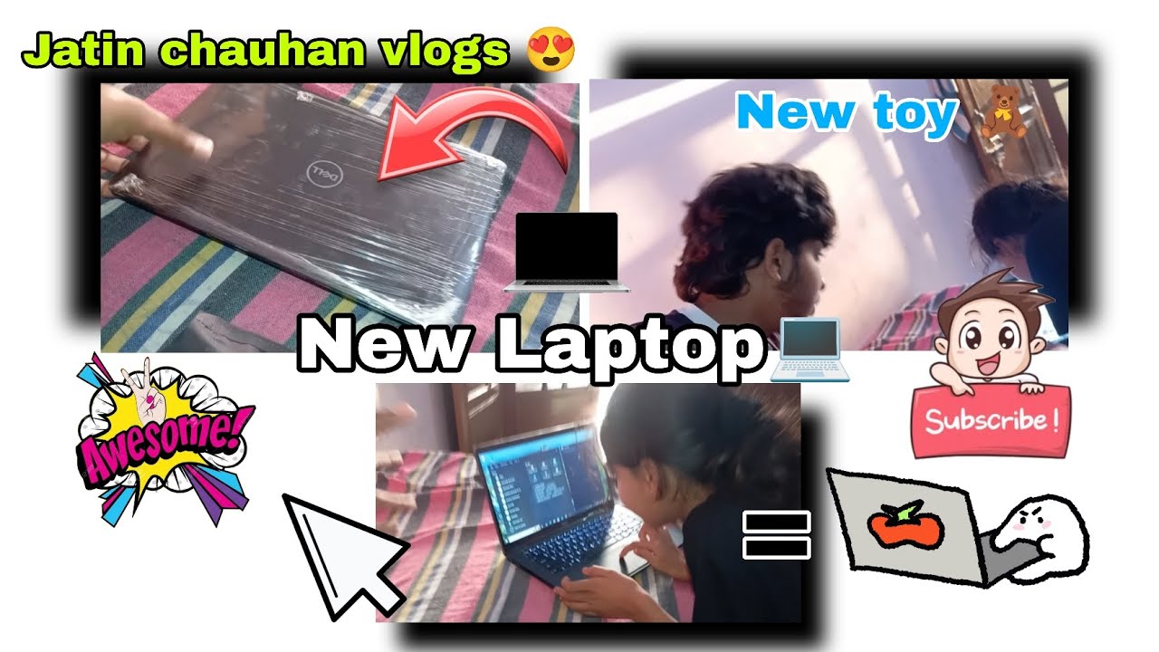 आज लाये New Laptop 💻💻🔥🔥..... One new toy ☺... #subscribe #viralvideo 