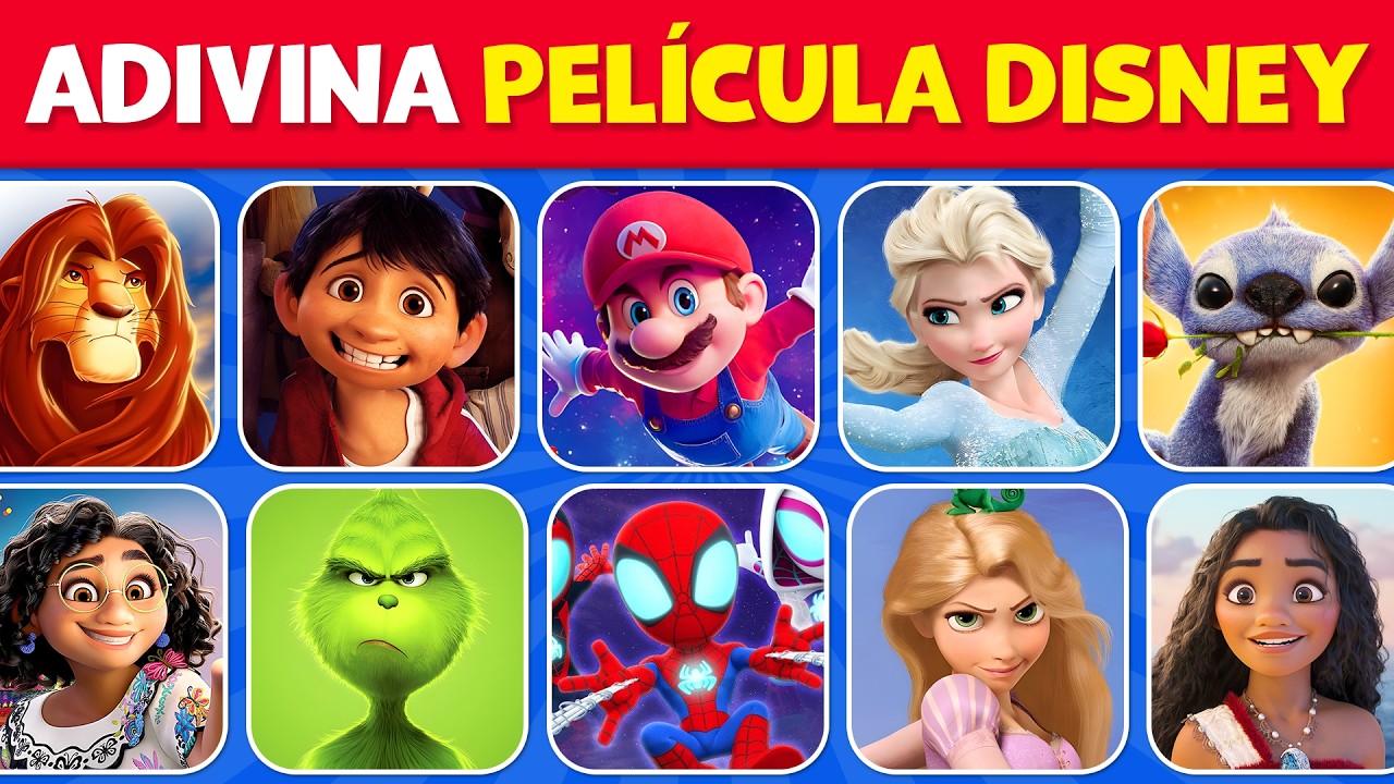 Adivina la PEL&Iacute;CULA DISNEY por los EMOJIS 🎬🍿🏰 | Quiz de DISNEY Emojis