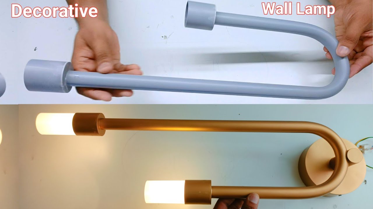 How to Make a PVC Pipe Banding Modern Style LED Wall Light Decorative wall Lamp for Your Home