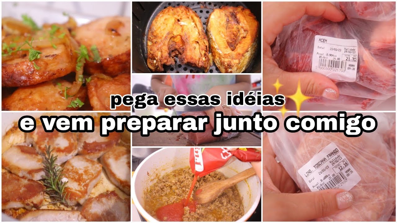 CARNES DA SEMANA, MISTURAS E COMPRAS* teve porco, carne bovina, frango, peixe e +