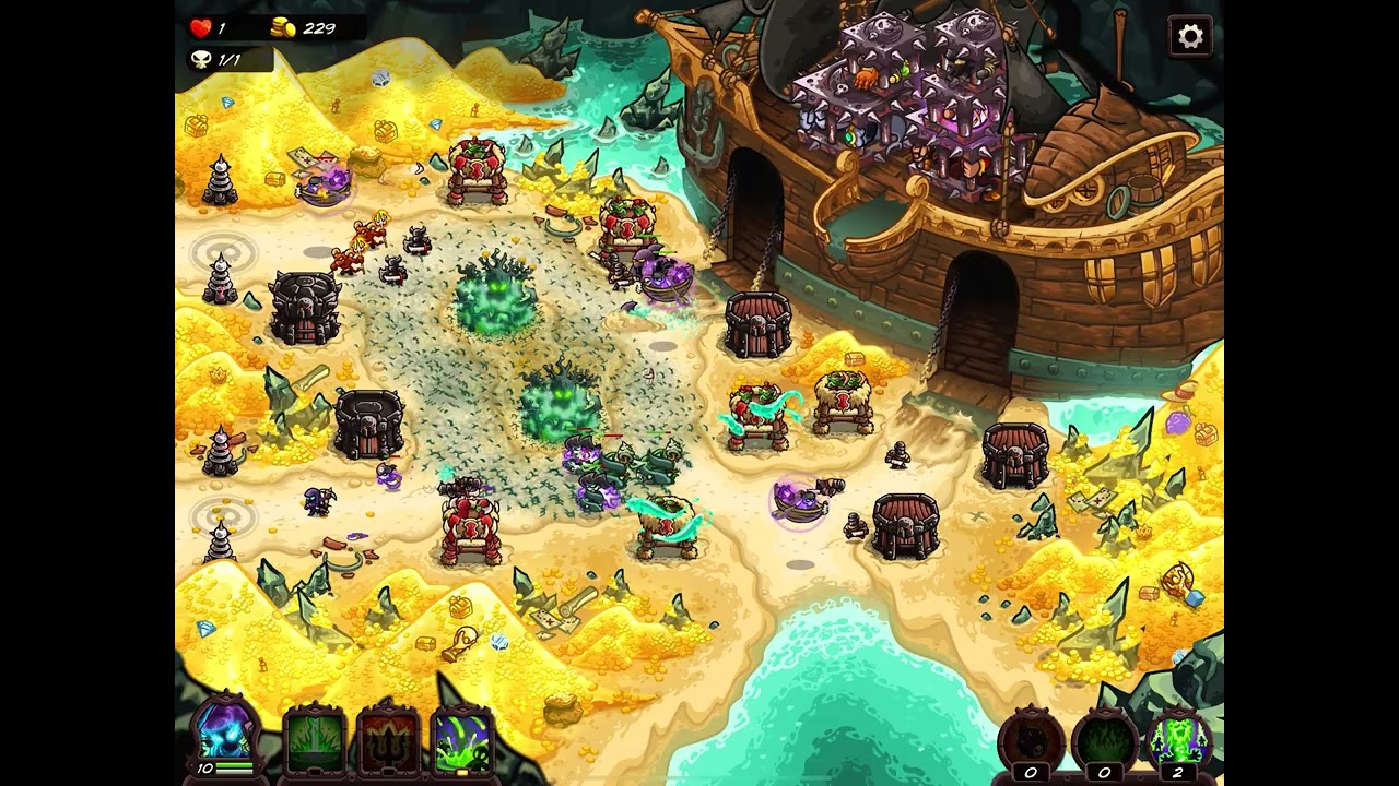 Kingdom Rush Vengeance 🏝️ Treasure Island Iron with Asra 100% Impossible Campaign Pirate Boss Guide