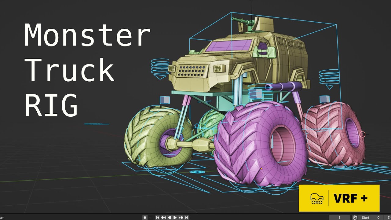 Monster Truck Rigging Techniques in Blender 4