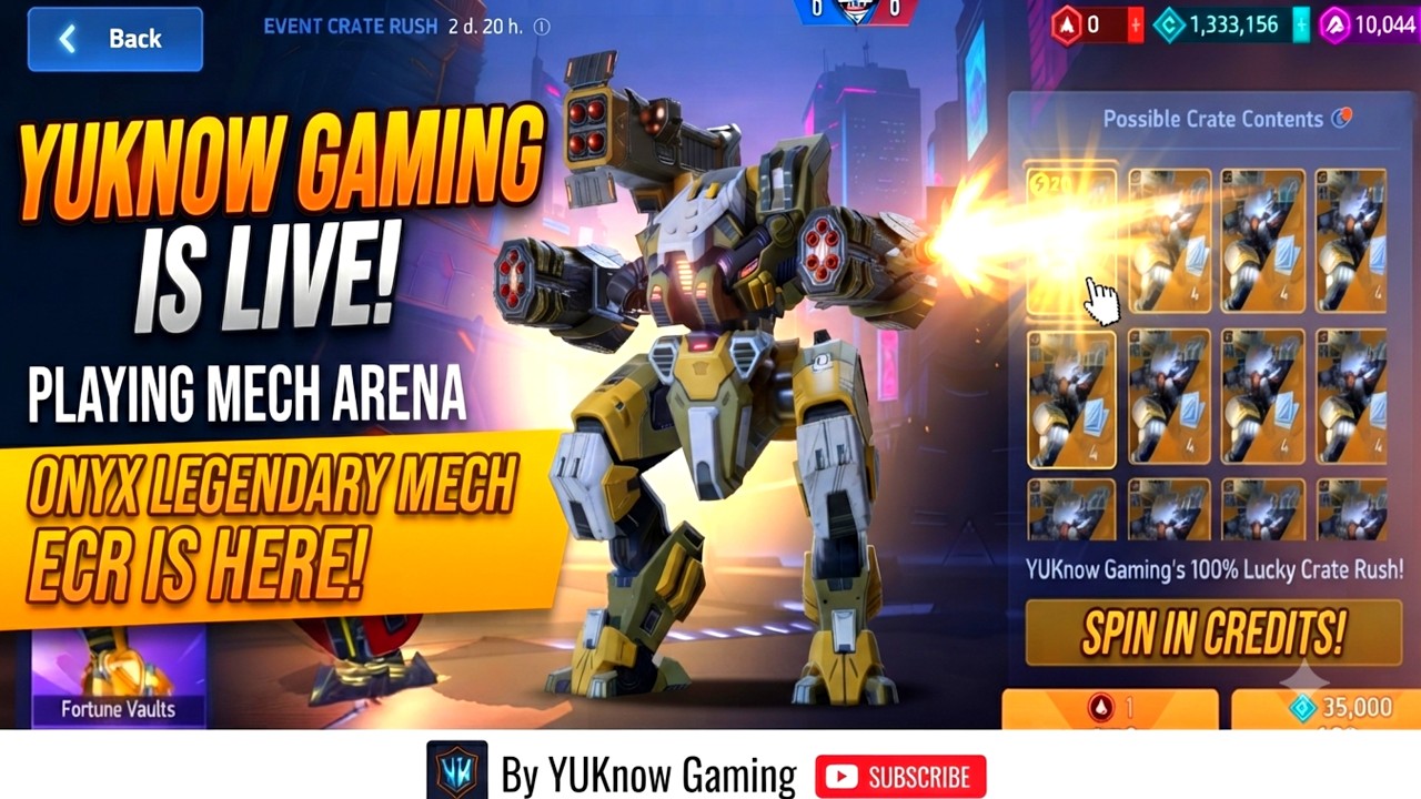 MA #131 || 🔥 ONYX LEGENDARY MECH ECR IS HERE! F2P HERE #mecharena #mecharenalive #livestream